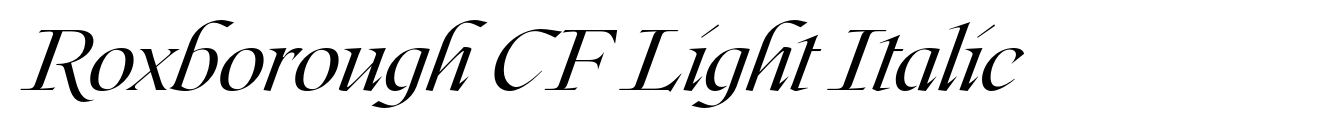 Roxborough CF Light Italic